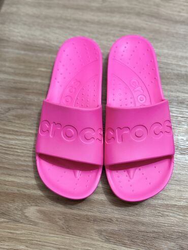 шлепки 39 размер: Босоножки, 37, Crocs, Новый, цвет - Розовый, Самовывоз