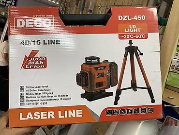 Лазерный нивелир DECO DZL-450 (4D/16 LINE) с треногой - Тип: 4D at lalafo.kg Лазерный нивелир DECO DZL-450 (4D/16 LINE) с треногой - Тип: 4D
