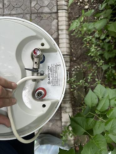пром холод: Накопительный водонагреватель Объем бака: 80 л, Ariston, Электрический, Панель управления, Эмалированная сталь, Б/у — 4