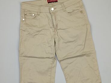 spodnie beżowe eleganckie: Spodnie 3/4 Damskie, M (EU 38), stan - Dobry