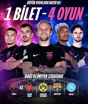 Məhsul: “1 bilet – 4 oyun” futbol tədbiri üçün bilet paketi, bilet 113 lalafo.az -da Məhsul: “1 bilet – 4 oyun” futbol tədbiri üçün bilet paketi, bilet 113