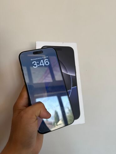 купить камеру видеонаблюдения в бишкеке: IPhone 16 Pro Max, Б/у, 256 ГБ, Black Titanium, Зарядное устройство, Защитное стекло, Чехол, 100 %