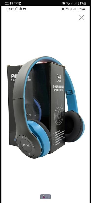 Qulaqcıqlar: P47 Wireless qulaqlıq Xüsusiyyətlər: - Simsiz bağlantı: Bluetooth — 9