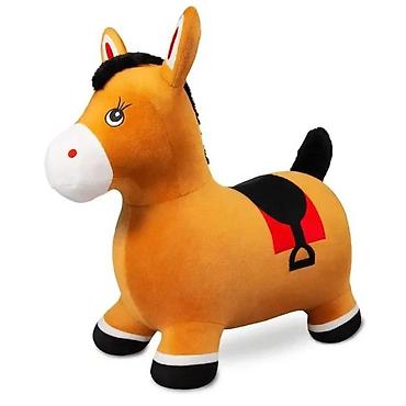 Dečije sportske igračke: Plišana igračka za skakanje – konjić/dino - Mekana plišana navlaka — 5