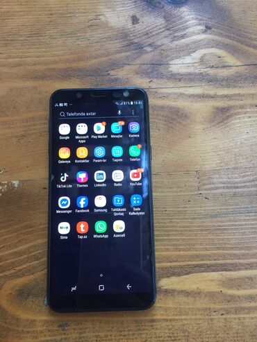Boşqablar: Samsung Galaxy J6, 32 GB, rəng - Qara, Barmaq izi