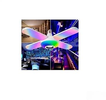 heklano cvece: LED sklopiva plafonska lampa/ventilator sa RGB efektima - — 1