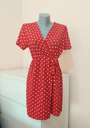lovely haljine: S (EU 36), bоја - Crvena, Drugi stil, Kratkih rukava