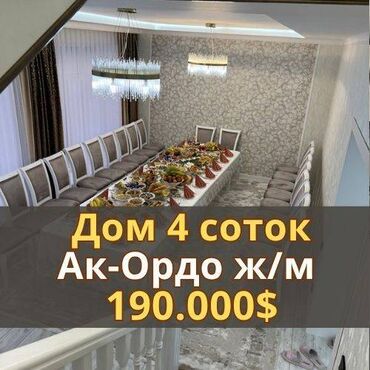 ак ордо квартир: Үй, 165 кв. м, 6 бөлмө, Кыймылсыз мүлк агенттиги, Евро оңдоо