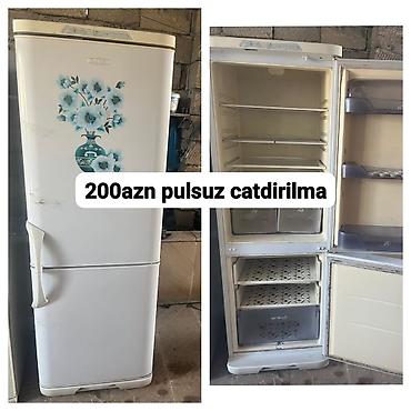Soyuducu - Şaquli, iki qapılı model: yuxarıda soyuducu bölmə, aşağıda