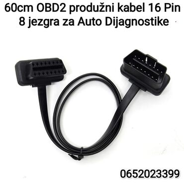 Auto servis, popravka vozila: OBD2 produžni kabel 16 Pina, 8 jezgra za ELM Auto Dijagnostike