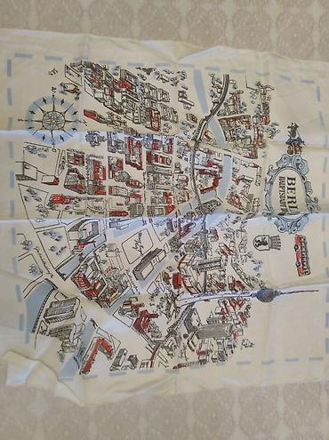 Другая женская одежда: Yeni vintage suvenir yaylıqlar-xəritələr (Berlin / Paris), 2 ədəd — 1