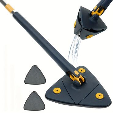 лопата для уборки снега: Треугольная швабра с отжимом ( 2 тряпки) Многофункциональная щетка