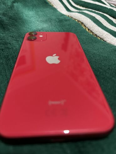 Техника жана электроника: IPhone 11, Колдонулган, 128 ГБ, Кызыл, Куту, 74 %