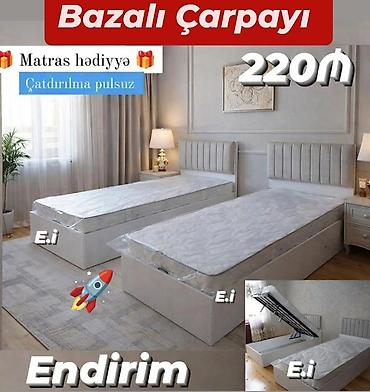 tek matraslar: Yeni, Təknəfərlik çarpayı, Bazalı, Matras ilə — 1