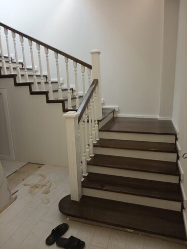 Деревянные лестницы: Каражыгач, сасна, дуб, фанера шпон, тапчан, стол, Темир каркас — 8