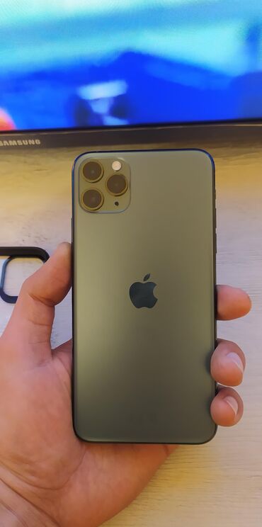 iphone 11 qiymetleri: IPhone 11 Pro Max, 64 GB, Alpine Green, Face ID