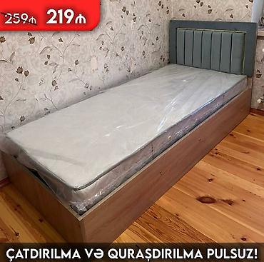 Çarpayılar: Yeni, Təknəfərlik çarpayı, Bazalı, Matras ilə, Siyirməsiz, Azərbaycan — 4