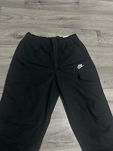 карго найк: Черные спортивные брюки Nike Штаны найк карго плашевка - Модель — 3