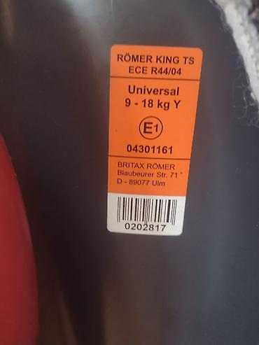 Autosedišta: Auto sediste ROMER 9-18 Kg - Auto sedište donešeno iz Nemačke model — 9