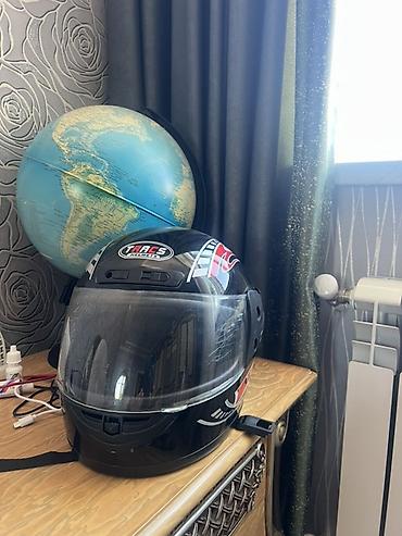 TACS Helmets tam üzlü motosiklet dəbilqəsi - Rəng: qara, qırmızı-ağ