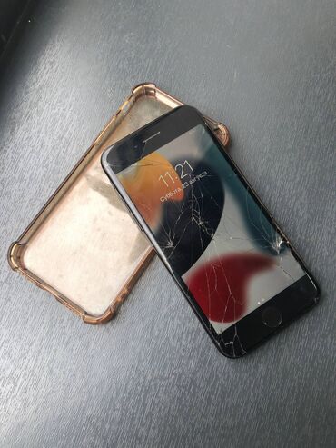 поко м 3 телефон: IPhone 7, Колдонулган, 128 ГБ, Black Titanium, Каптама, 100 %