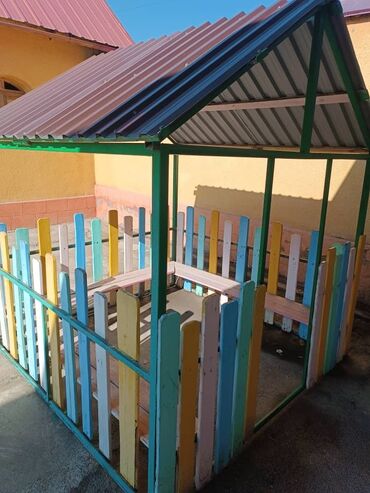 купить домик для детей: Игровая беседка/домик для детей с крышей - Конструкция на