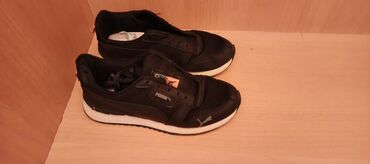 синие мужские мокасины: Puma kişi idman ayaqqabısı - Rəng: Qara, ağ altlıq - Model: Klassik