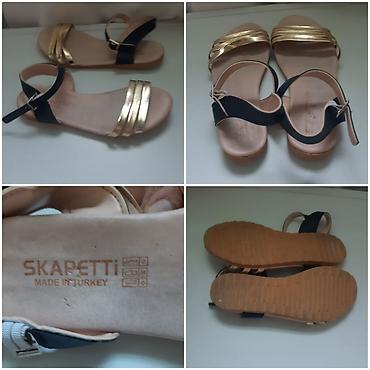 shoes: SKAPETTI crno‑zlatne elegantne sandale - Proizvodnja: Made in Turkey — 4