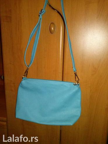 zenska kozna torba: Torba nova lepa plave bojee