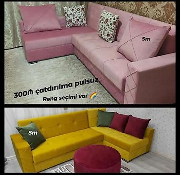 Künc divan dəsti – müasir dizayn və rahat oturuş - L‑şəkilli künc