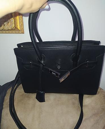 Torbe: Veoma lepa Birkinka Crna damska torba – klasičan tote/Birkin stil - — 10
