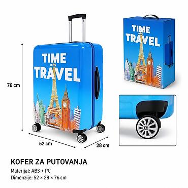 KMT Style zaštitna navlaka za kofer sa štampanim dezenom – model „Time