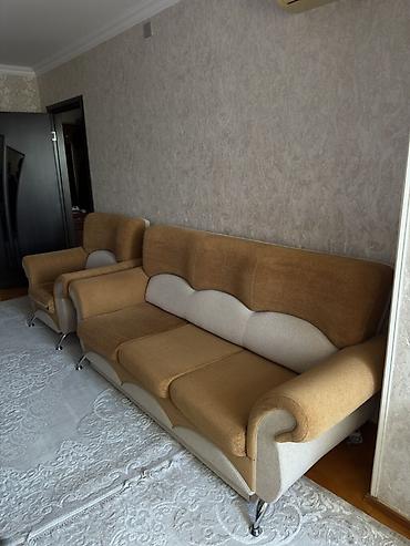 divan pufik: Qonaq otağı dəsti – divan və iki kreslo - Komplekt: 1 ədəd 3‑yerlik — 1