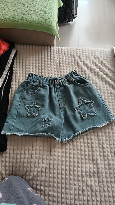 Şortlar: Uşaq/qız üçün denim şort - Material: qalın denim (cotton qarışımı) - — 1