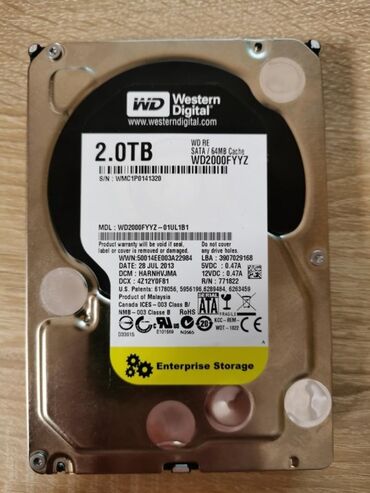 жесткий диск на 2 тб: Накопитель, Б/у, Western Digital (WD), HDD, 2 ТБ, 3.5"