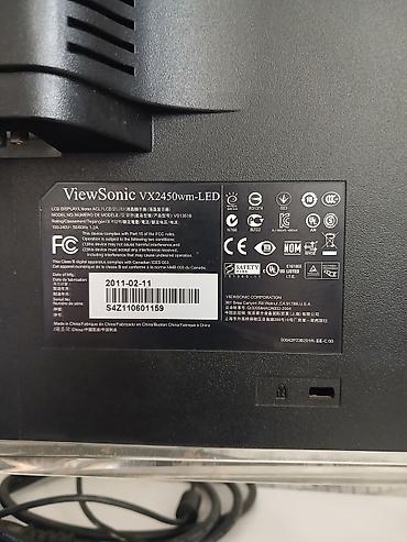 ViewSonic VX2450wm-LED monitor - Ekran: 24 düym (60 sm), LED arxa