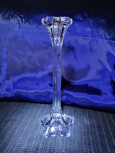 Sveće i svećnjaci: Nov nemacki kristal svecnjak cvet iz 80ih.god. Svecnja nemacki,pun — 3