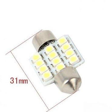 drveni stol: LED sijalica za automobil – C5W/Festoon, 31 mm, 12x SMD, bela svetlost — 7