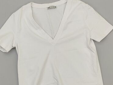 t shirty damskie kremowy: T-shirt, Zara, XS, stan - Bardzo dobry