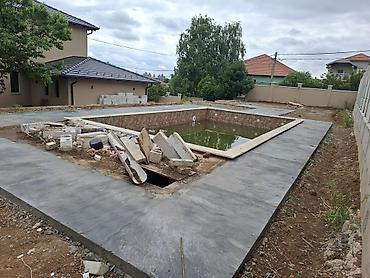 ugradnja stepenica: Betonske staze i plato oko bazena – usluga izrade - Izrada — 6