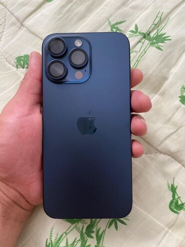 айфон 15 про мах бу: IPhone 15 Pro Max, Колдонулган, 512 ГБ, Көк, Заряддоочу түзүлүш, Каптама, Куту, 89 %