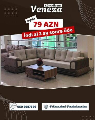 Divanlar: Künc divan, Yeni, Açılan, Bazalı, Parça, Çatdırılma yoxdur — 4