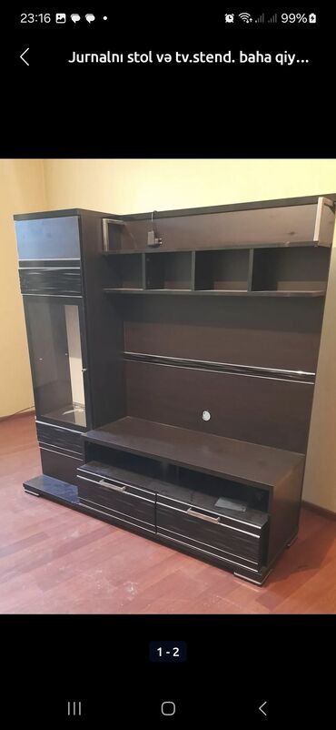 Ev üçün mebel: Düz TV altlığı, Polkalı, Laminat, Türkiyə