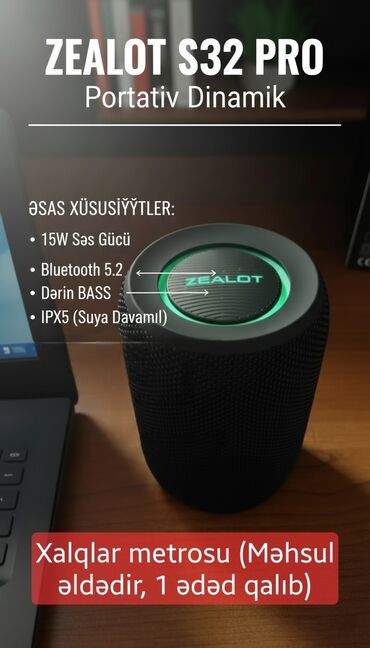 беспроводные наушники xiaomi купить в баку: Yeni Kolonka, Növ - Portativ, rəng - Qara