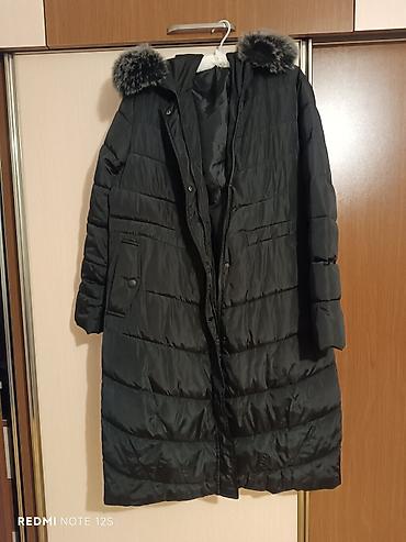 Paltolar: Qadınlar üçün uzun qış paltosu - Rəng: qara - Model: uzun, qış üçün — 1