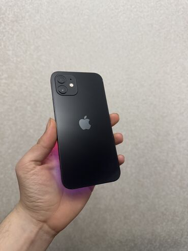 Apple iPhone: IPhone 12, 128 GB, Qara, Simsiz şarj, Face ID