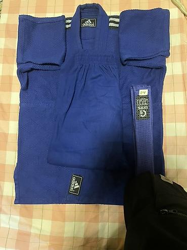 Кимоно для дзюдо Adidas (синее) на рост 130-145 - Комплект: куртка