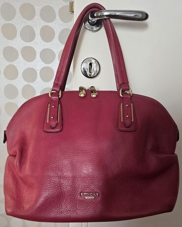 lila torba: Shoulder bag, Material: Leather