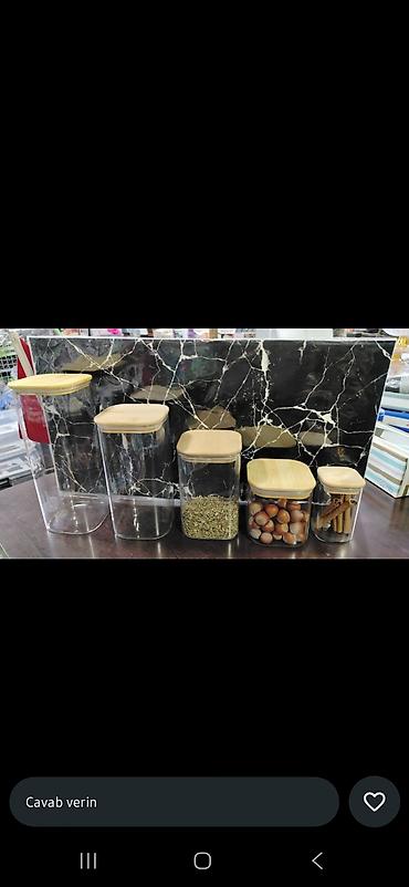 balon 20l: Mətbəx üçün şüşə saxlama qabları 5 eded yeni qutusunda — 1