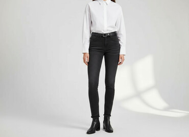 ccc sandały damskie na koturnie lasocki: SZACHOWNICA, Jeans for women, size S